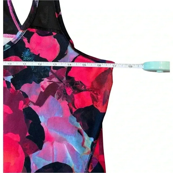 Athleta Multicolor Print Mesh Racerback Tank Size Small - Picture 3 of 7